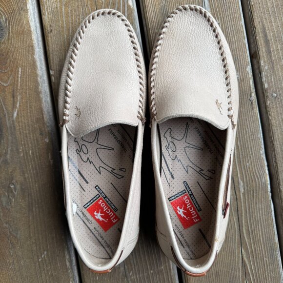 EUC Fluchos Premium Leather Cream Slip on Loafers in Men's 45 / US 12 - Picture 10 of 12